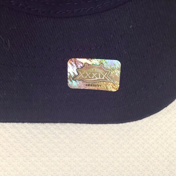 2005 SUPERBOWL XXXIX Patriots Eagles Blue Adjustable Cap Hat Jacksonville - Picture 10 of 11